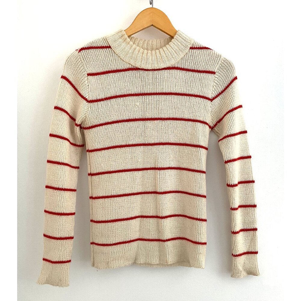 SOLOSIX 100% Alpaca Striped Sweater – Size S